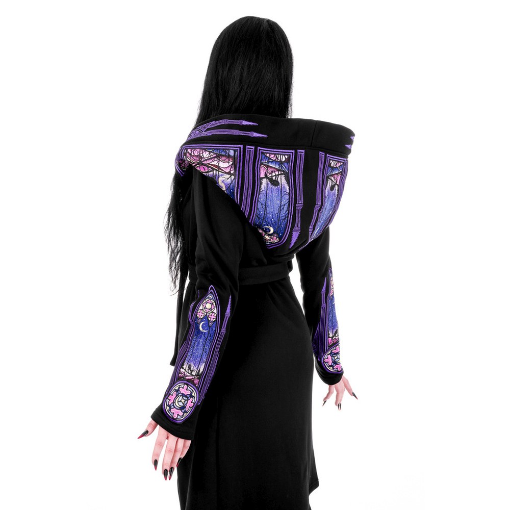 Restyle - Northern Lights Long cardigan - Black